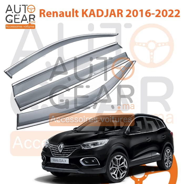 Déflecteur d'air noir et chromé Renault KADJAR 2016-2022 Maroc à prix pas  cher