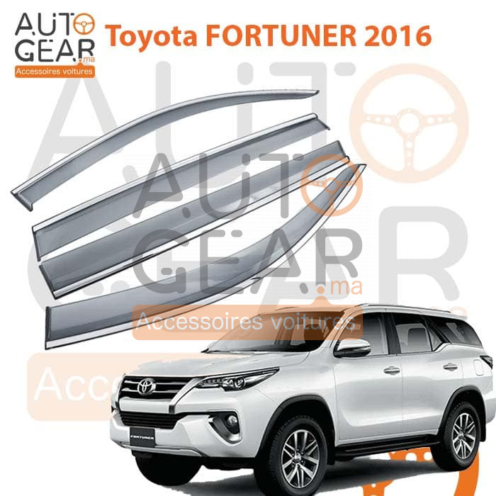 Déflecteur d'air noir et chromé Toyota FORTUNER 2016+
