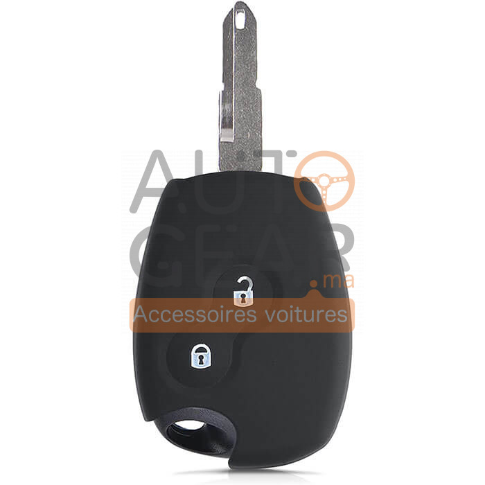 kwmobile Boitier Clef Voiture Compatible avec Renault Dacia 2-Bouton -  Coque en Silicone de Clef de Voiture - Étui de Protection Noir-doré