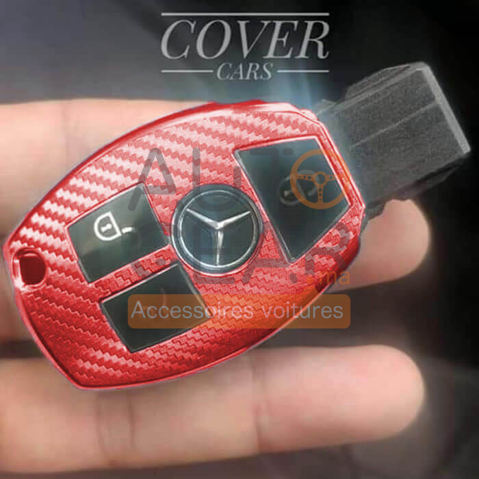 Coque Cover clé silicon voiture mercedes benz c220 rouge