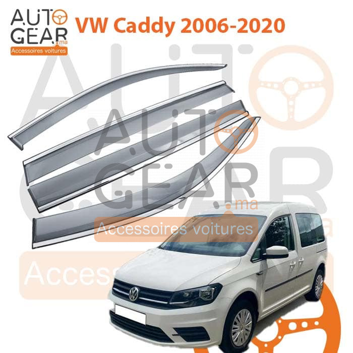Déflecteur d'air noir et chromé VW Caddy 2006-2020