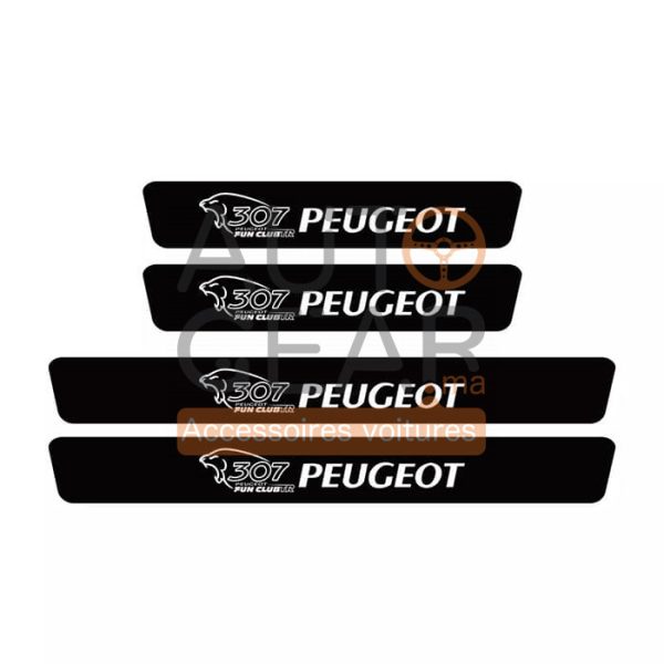 Autocollant adhésif Stickers Anti-Collision en Fiber de carbone pour Peugeot Maroc