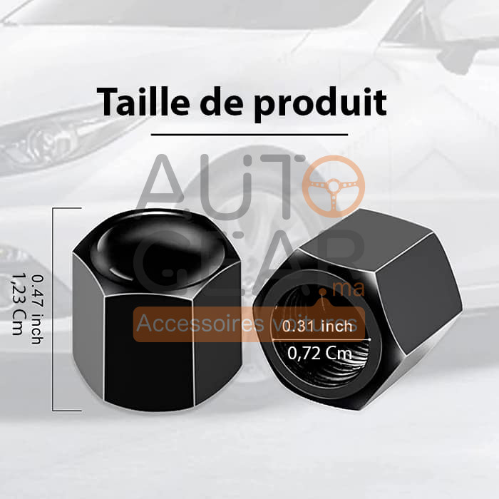 Bouchons cache valve pneu en aluminium Ford 4 pièces Maroc à prix pas cher