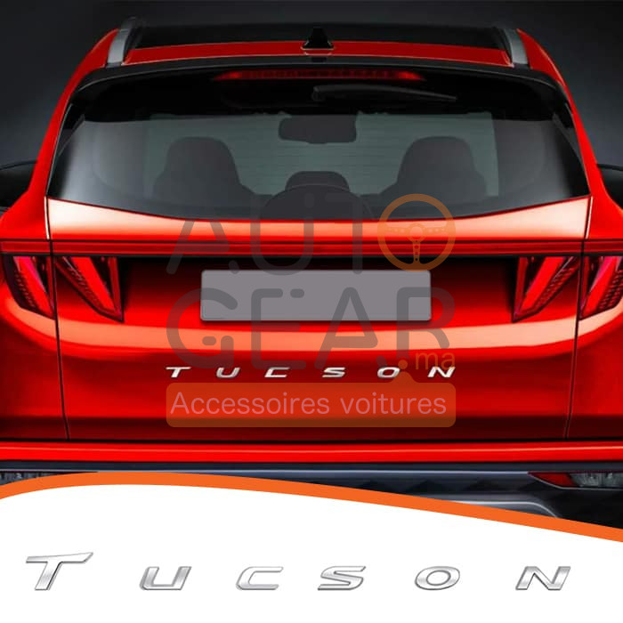 Hyundai Tucson Logo emblème en lettres coffre chrome