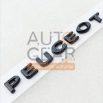 Peugeot arrière du coffre lettres emblème chrome et noir